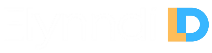 Elynndi - white text logo, transparent